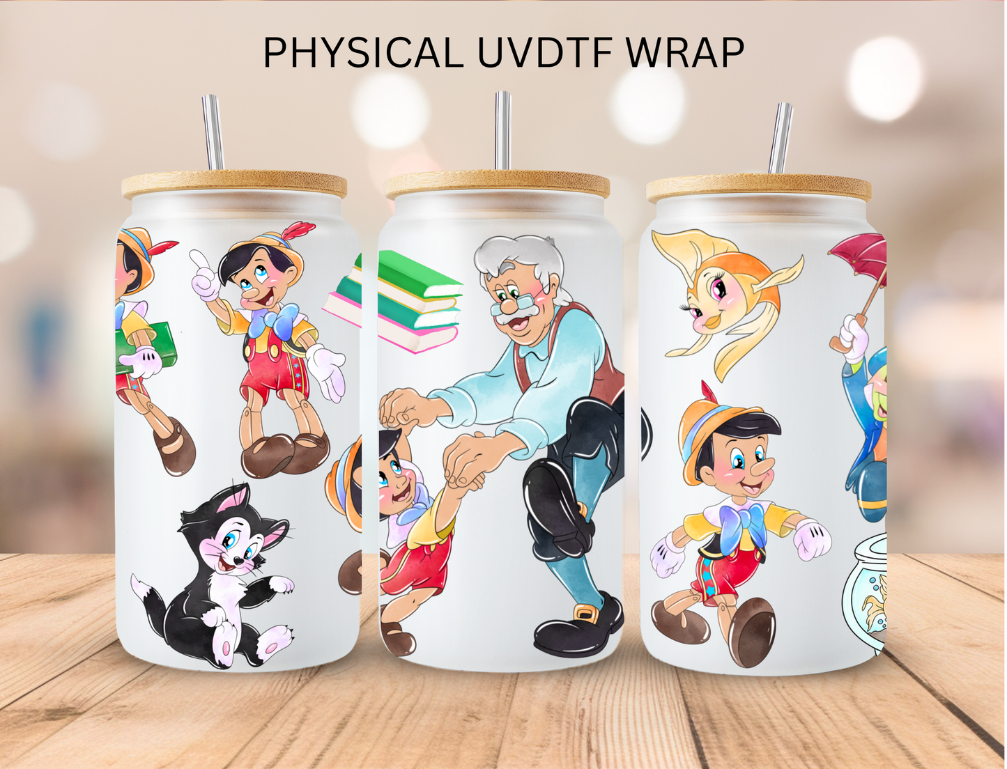 Watercolor Long Nose Boy - 16 oz / 20 oz Libby UV DTF