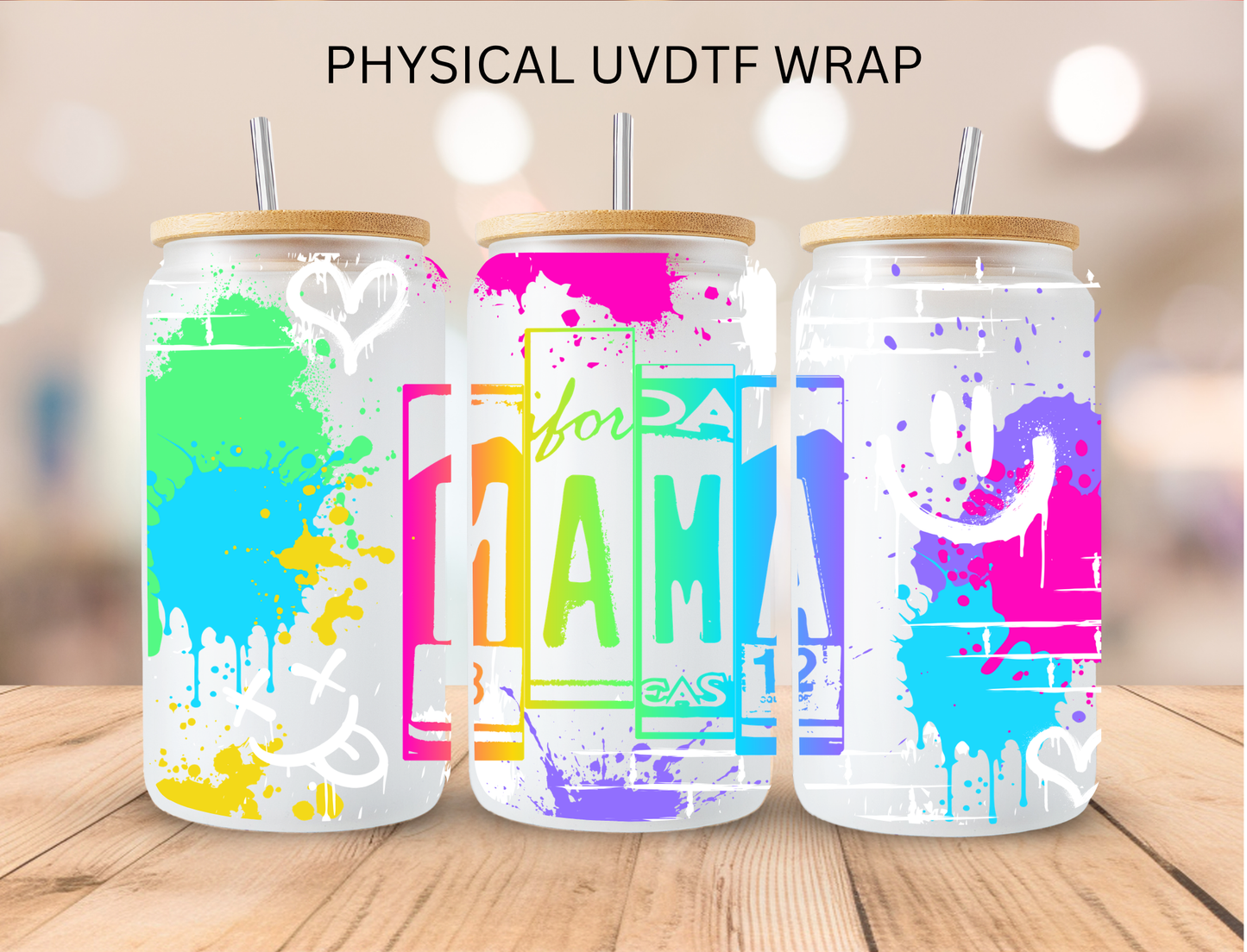 Neon Mama - 16 oz / 20 oz Libby UV DTF Wrap