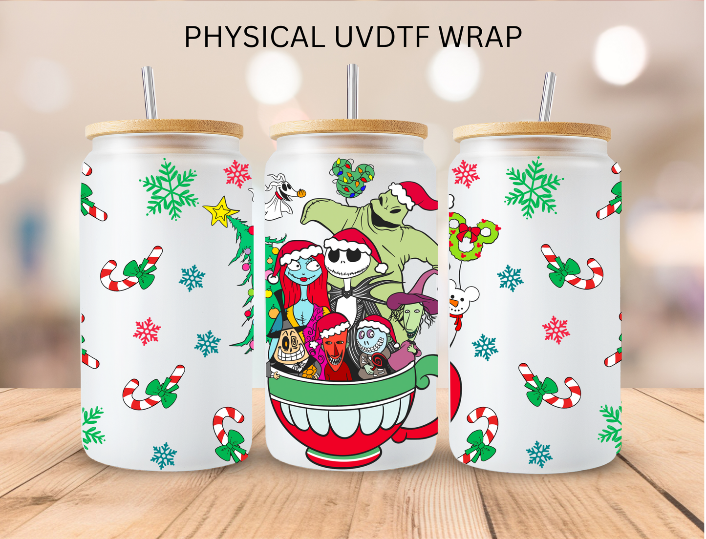 Christmas NBC Cup - 16 oz / 20 oz Libby UV DTF Wrap
