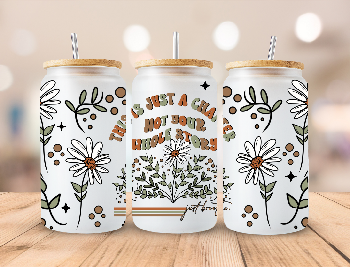 Book Lover This is Just a Chapter Not Your Whole Story - Libby UV DTF Wrap EXCLUSIVE DESIGNED