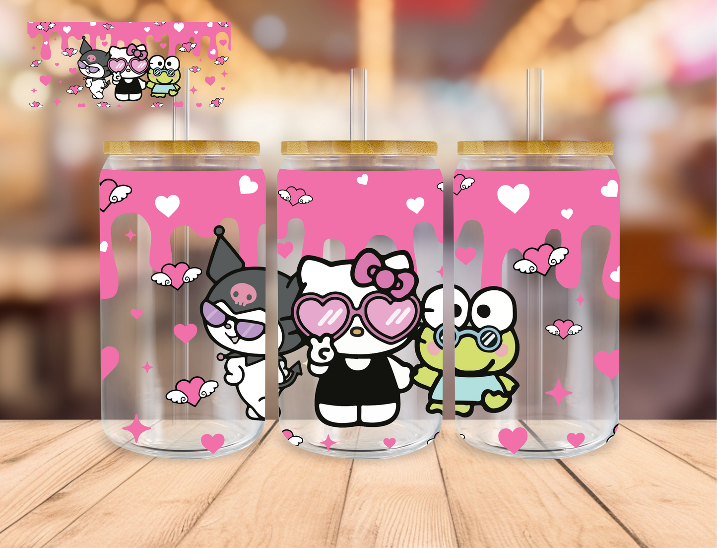 Kitty Drips - 16 oz / 20 oz Libby UV DTF Wrap