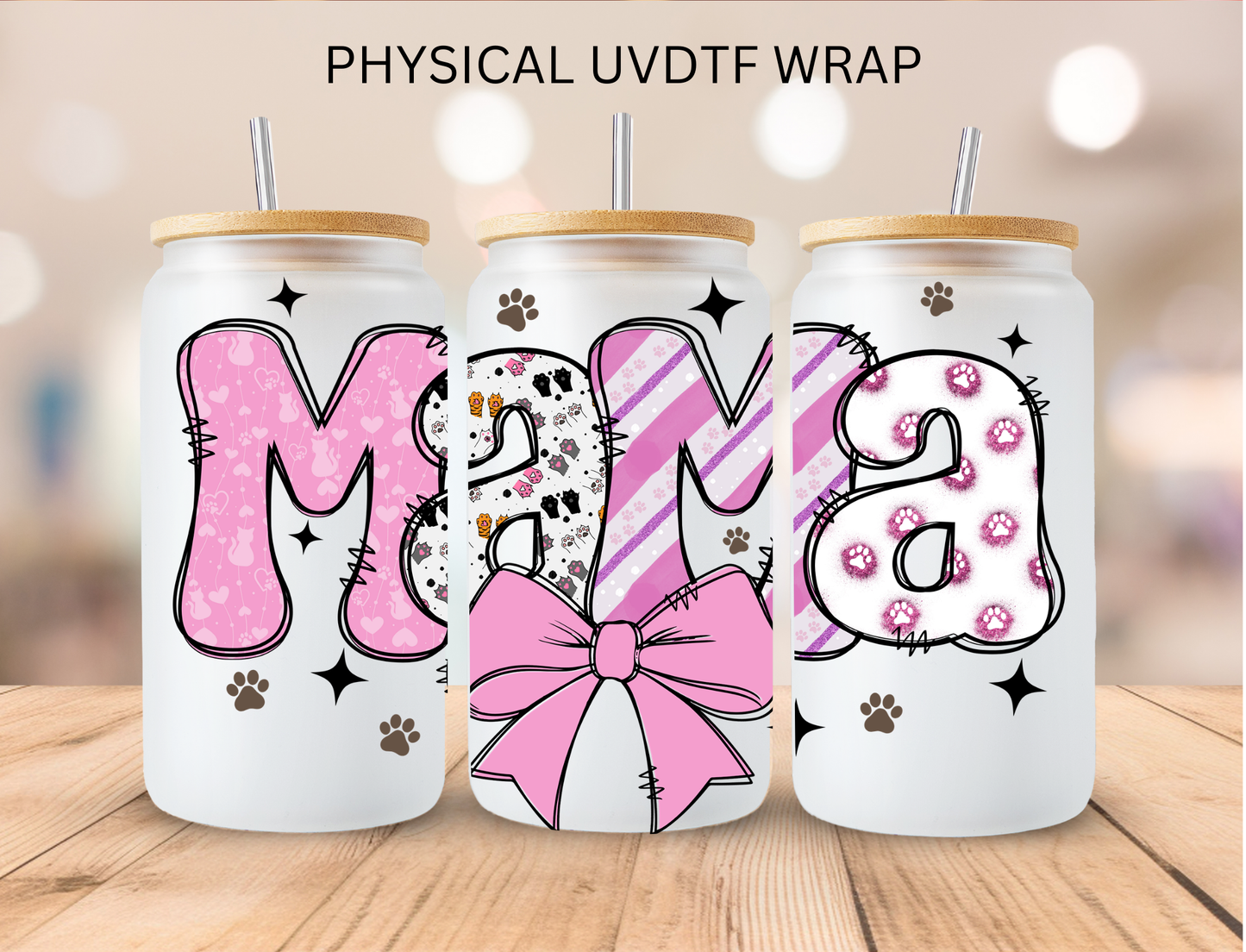 Dog Mama (3) - 16 oz / 20 oz Libby UV DTF