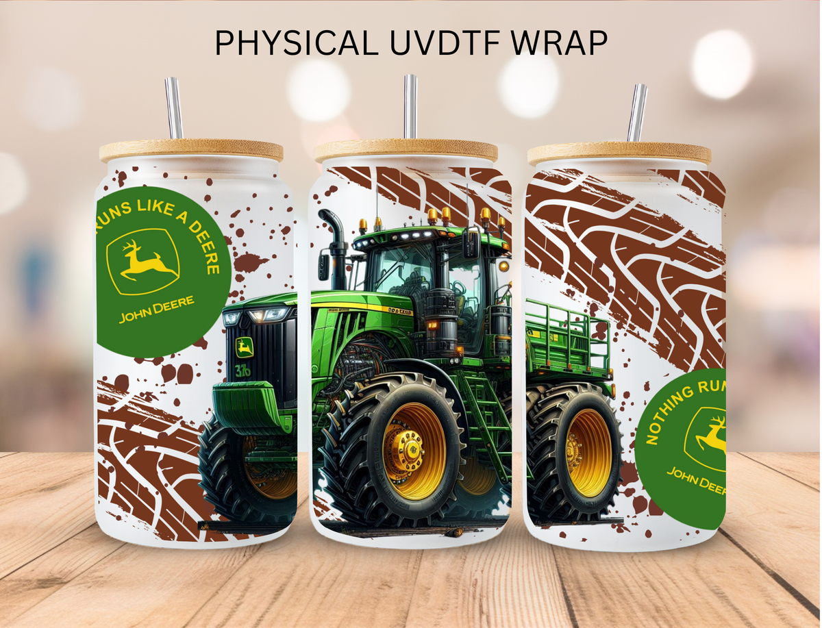 Deer Tractor - 16 oz / 20 oz Libby UV DTF