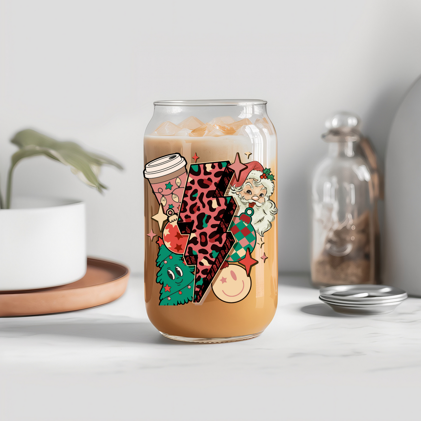 Red Retro Christmas - UVDTF decals RTS