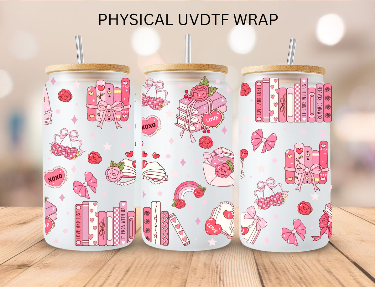 Valentine Book Stack - 16 oz / 20 oz Libby UV DTF