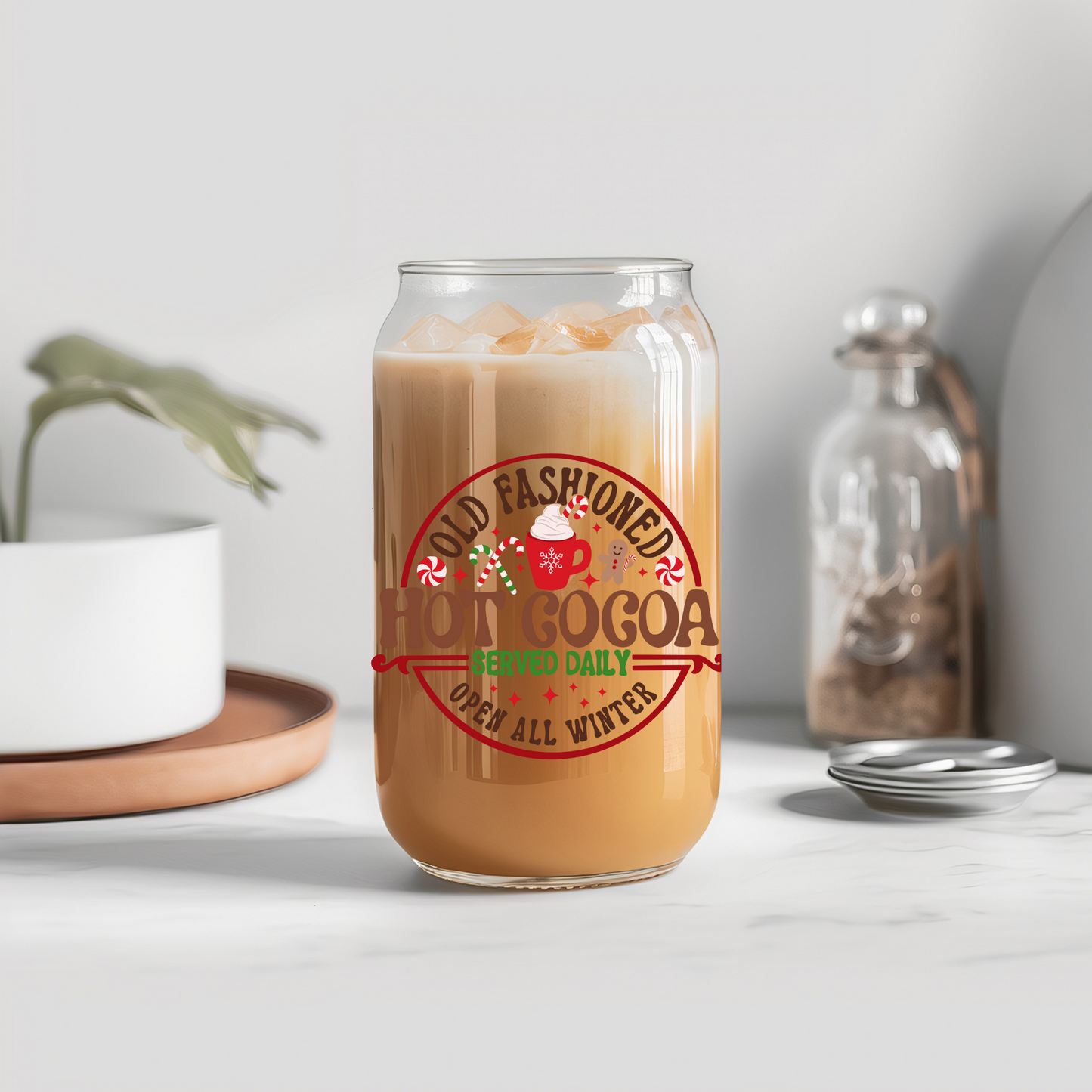 Christmas Old Fashioned Hot Cocoa - UVDTF decals RTS