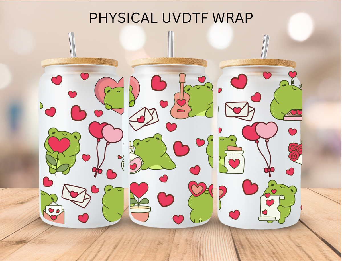 Valentines Frog - 16 oz / 20 oz Libby UV DTF