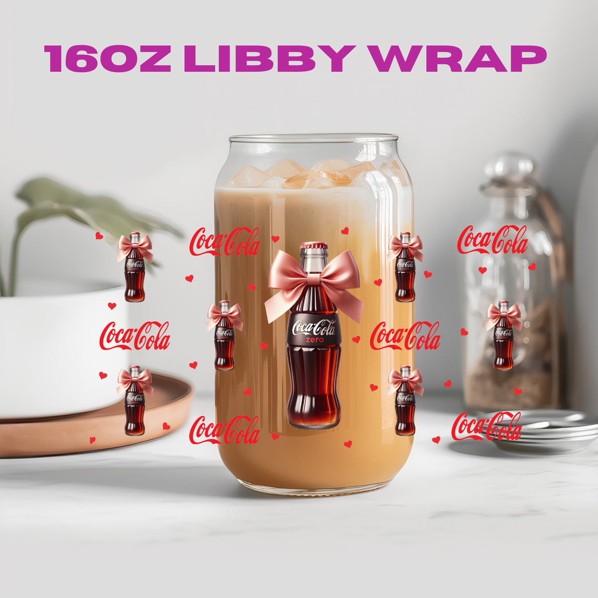 Coquette Soda Collection - 16 oz / 20 oz Libby UV DTF Wrap