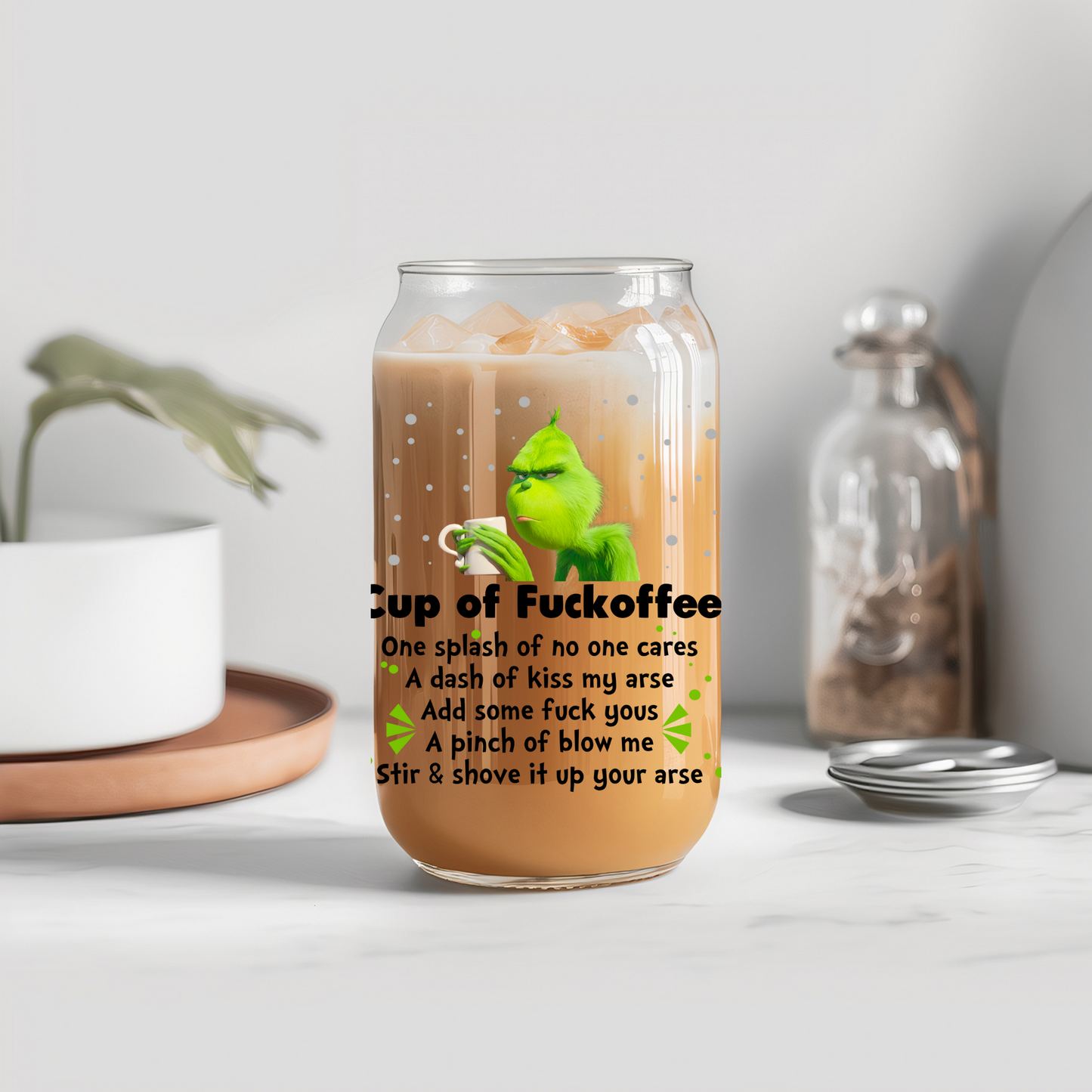 Christmas Cup Of Mean Green (2) - UVDTF decals