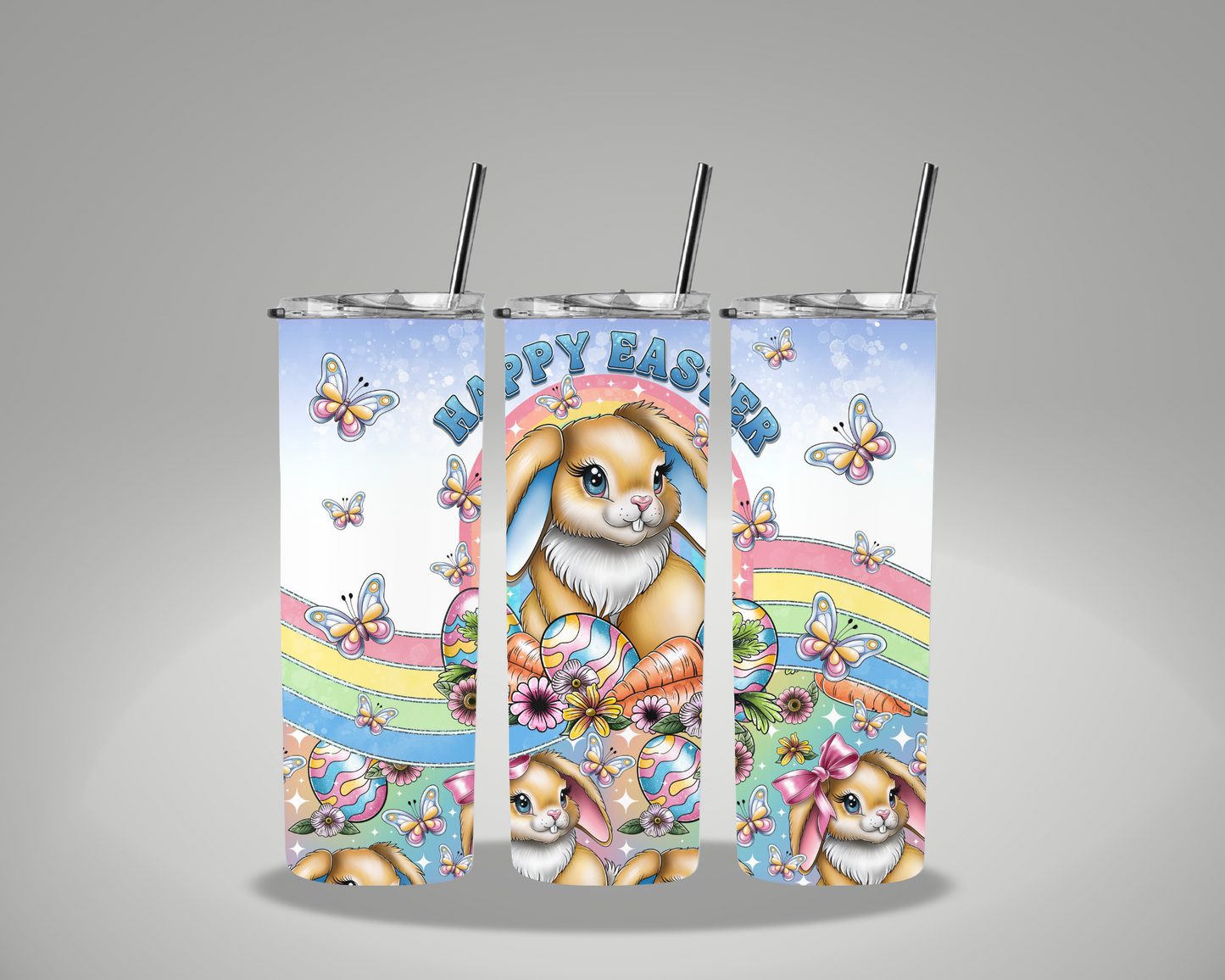 Blue Easter Bunny - 20oz Skinny Tumbler Wrap GRAVITIES EXCLUSIVE