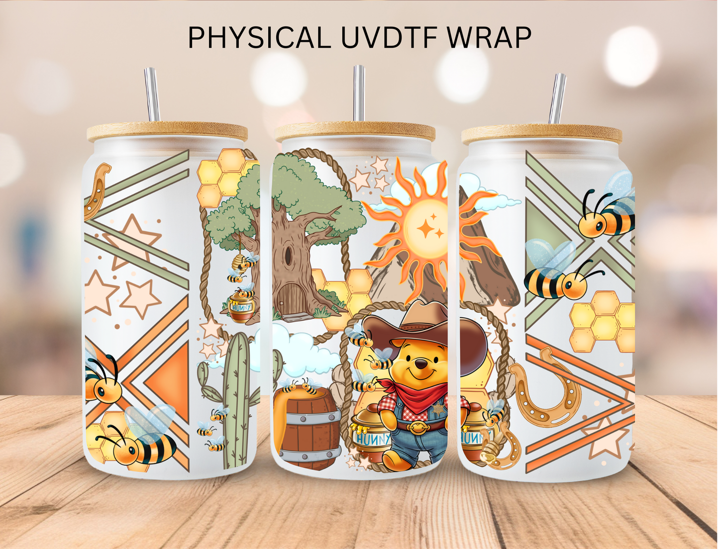 Western Pooh - 16 oz / 20 oz Libby UV DTF