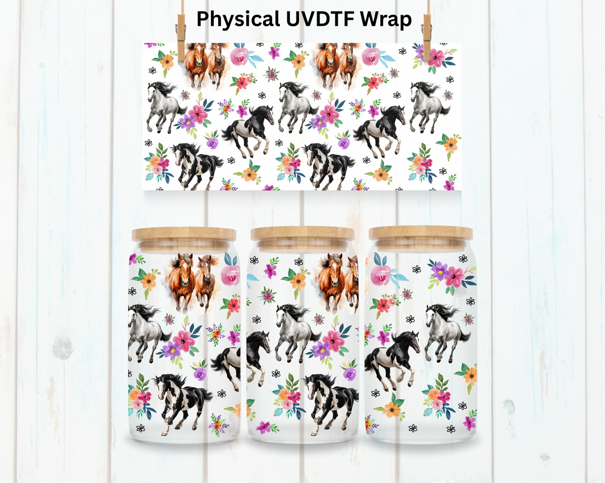 Galloping Horses - 16 oz / 20 oz Libby UV DTF