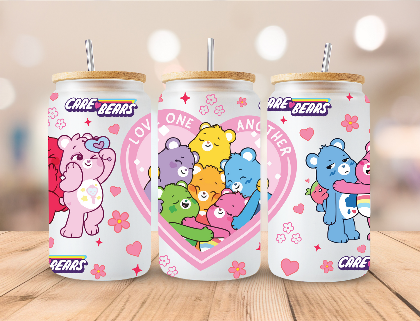 Valentine Bears - 16 oz / 20 oz Libby UV DTF Wrap