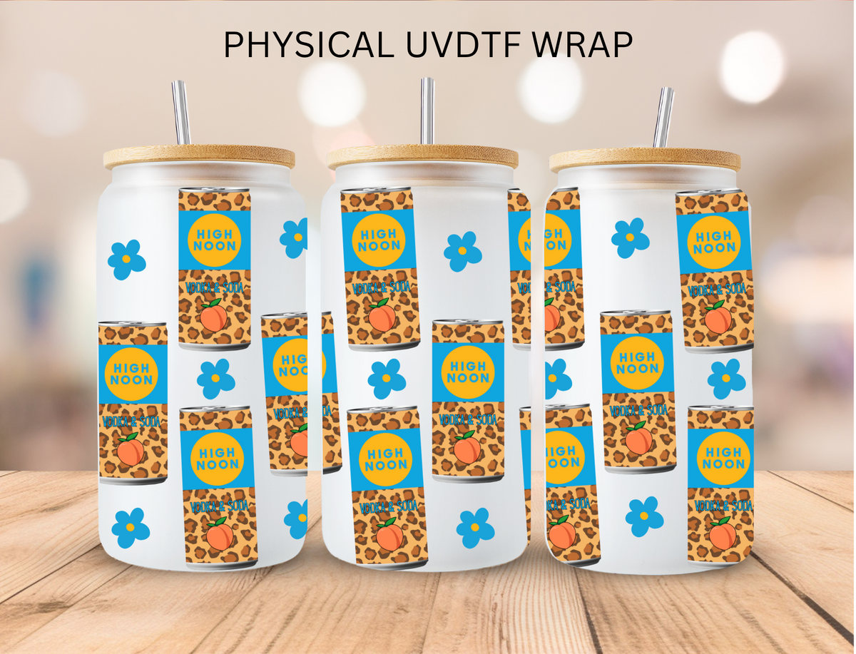 Noon Peach Soda - 16 oz / 20 oz Libby UV DTF Wrap