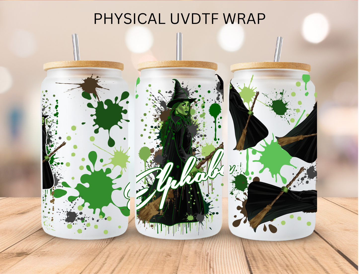 Wicked Green Witch - 16 oz / 20 oz Libby UV DTF Wrap