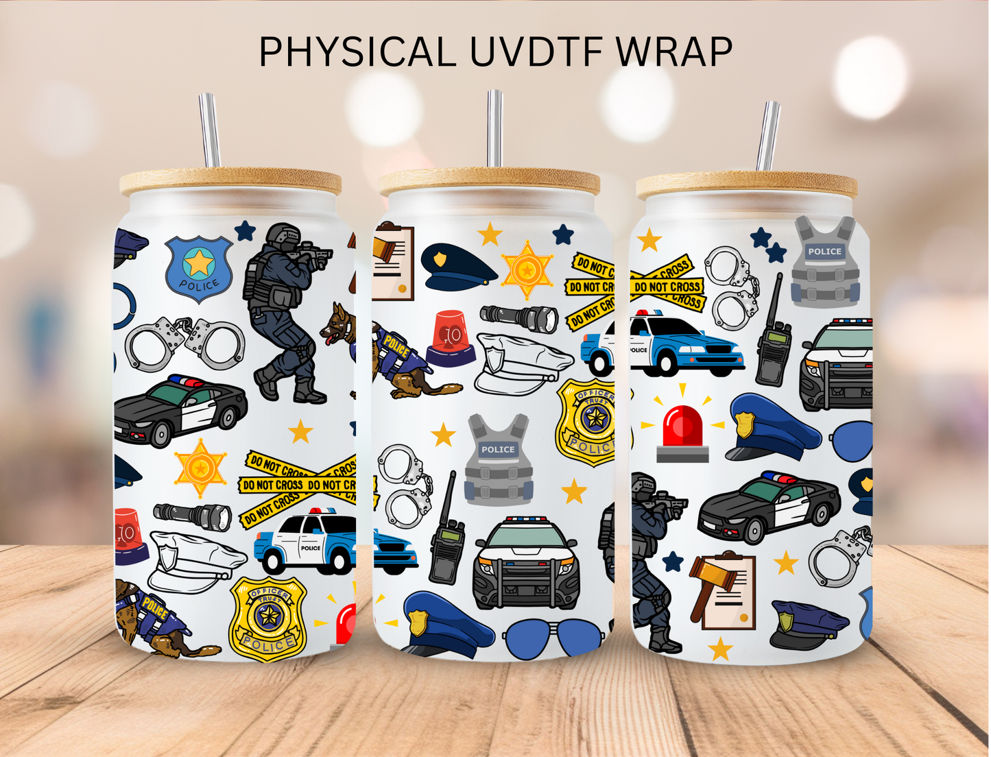 Police Essentials - 16 oz / 20 oz Libby UV DTF