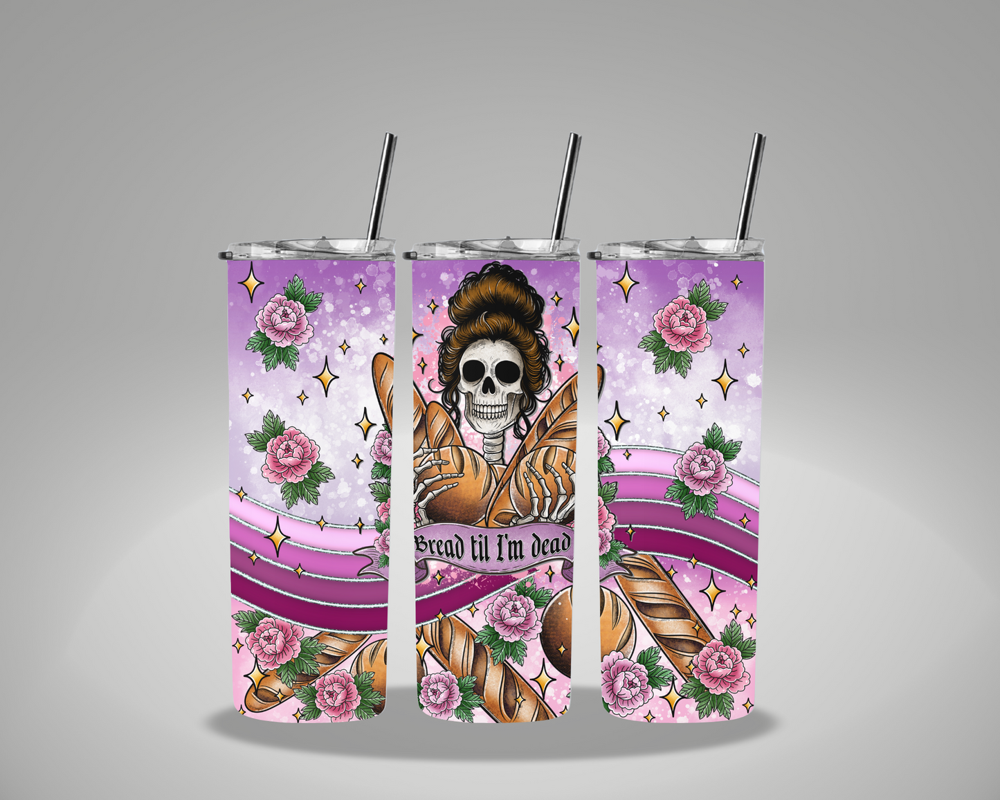 Bread Skellie - 20oz Skinny Tumbler Wrap GRAVITIES EXCLUSIVE