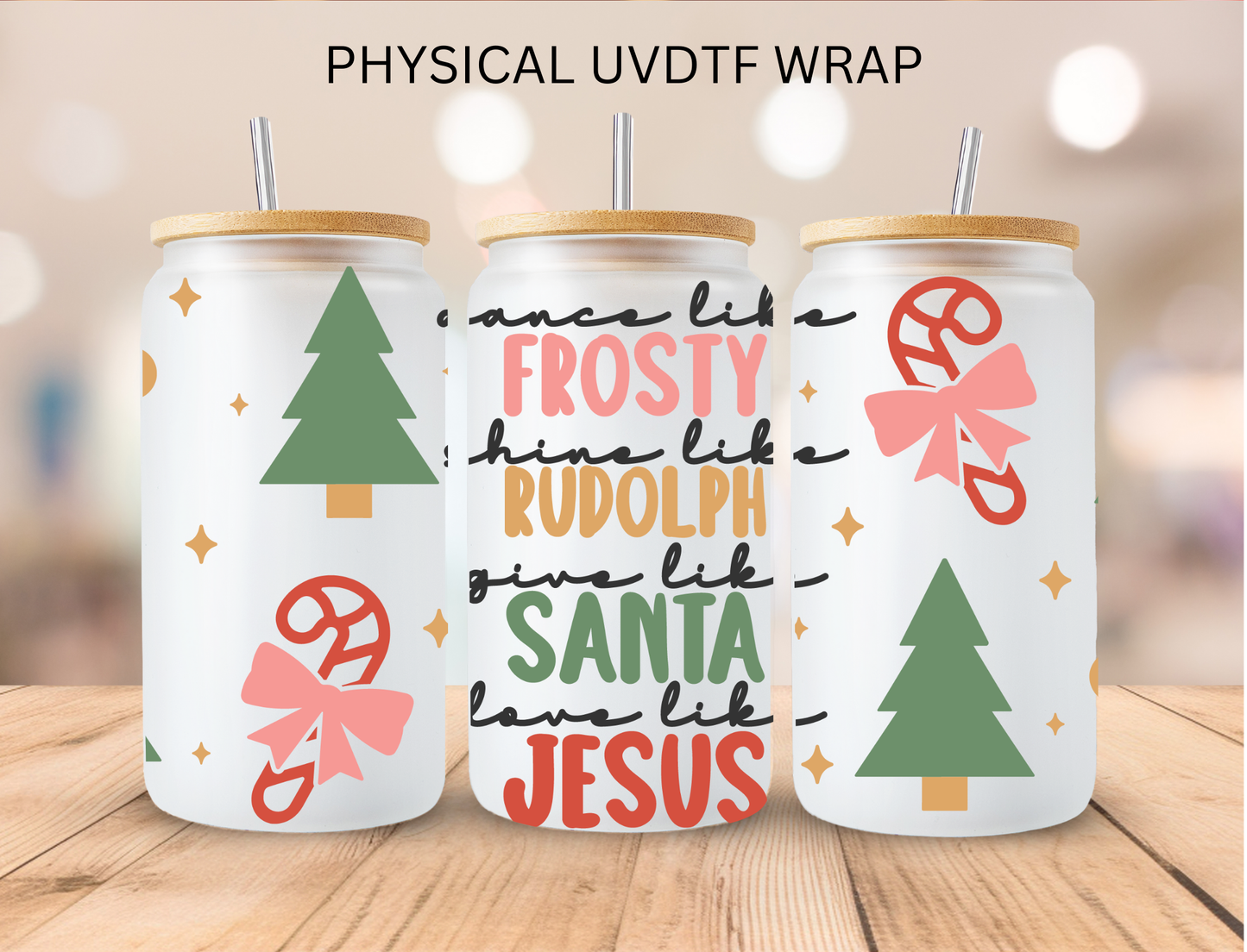 Christmas Names - 16 oz / 20 oz Libby UV DTF Wrap