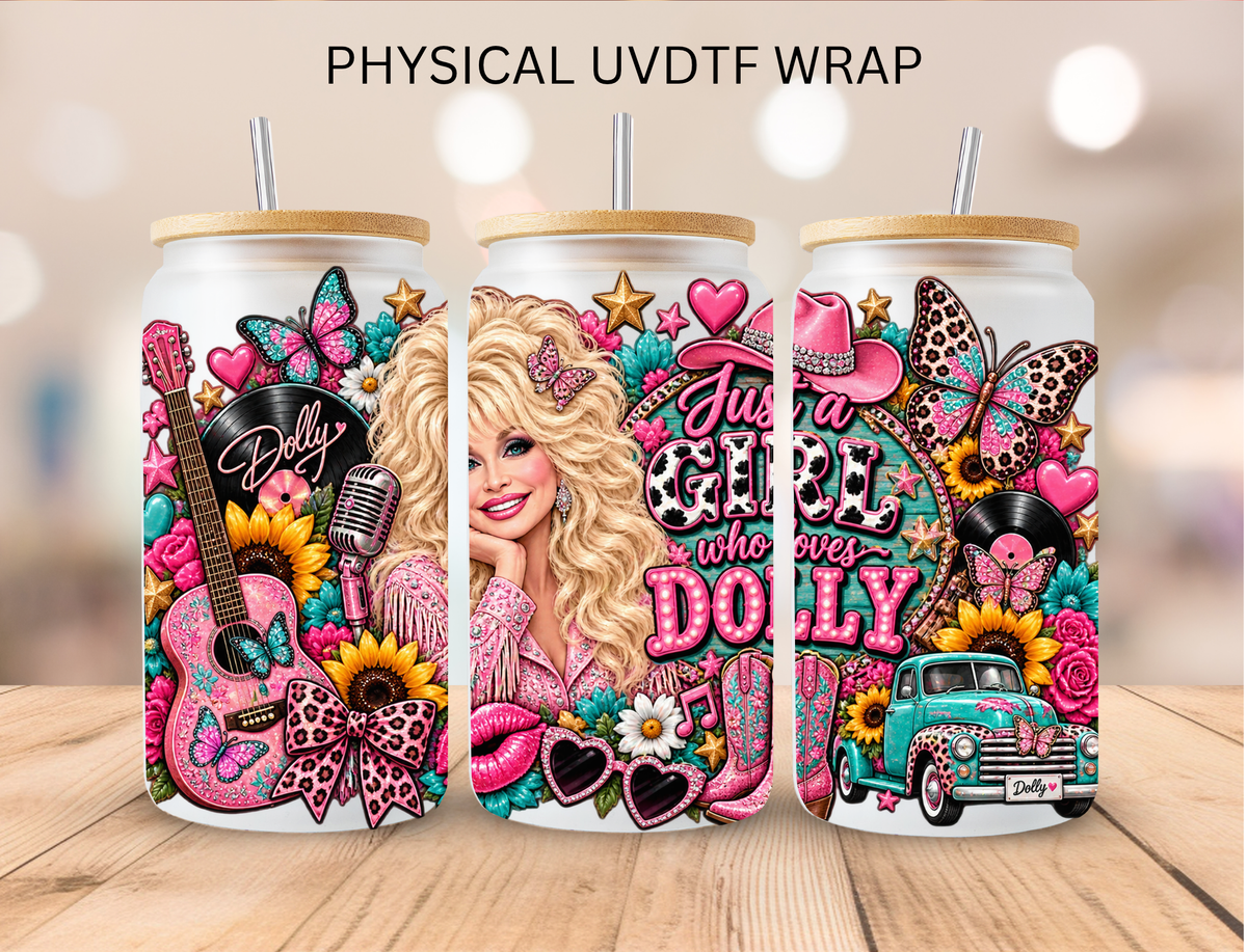 Dolly - 16 oz / 20 oz Libby UV DTF Wrap