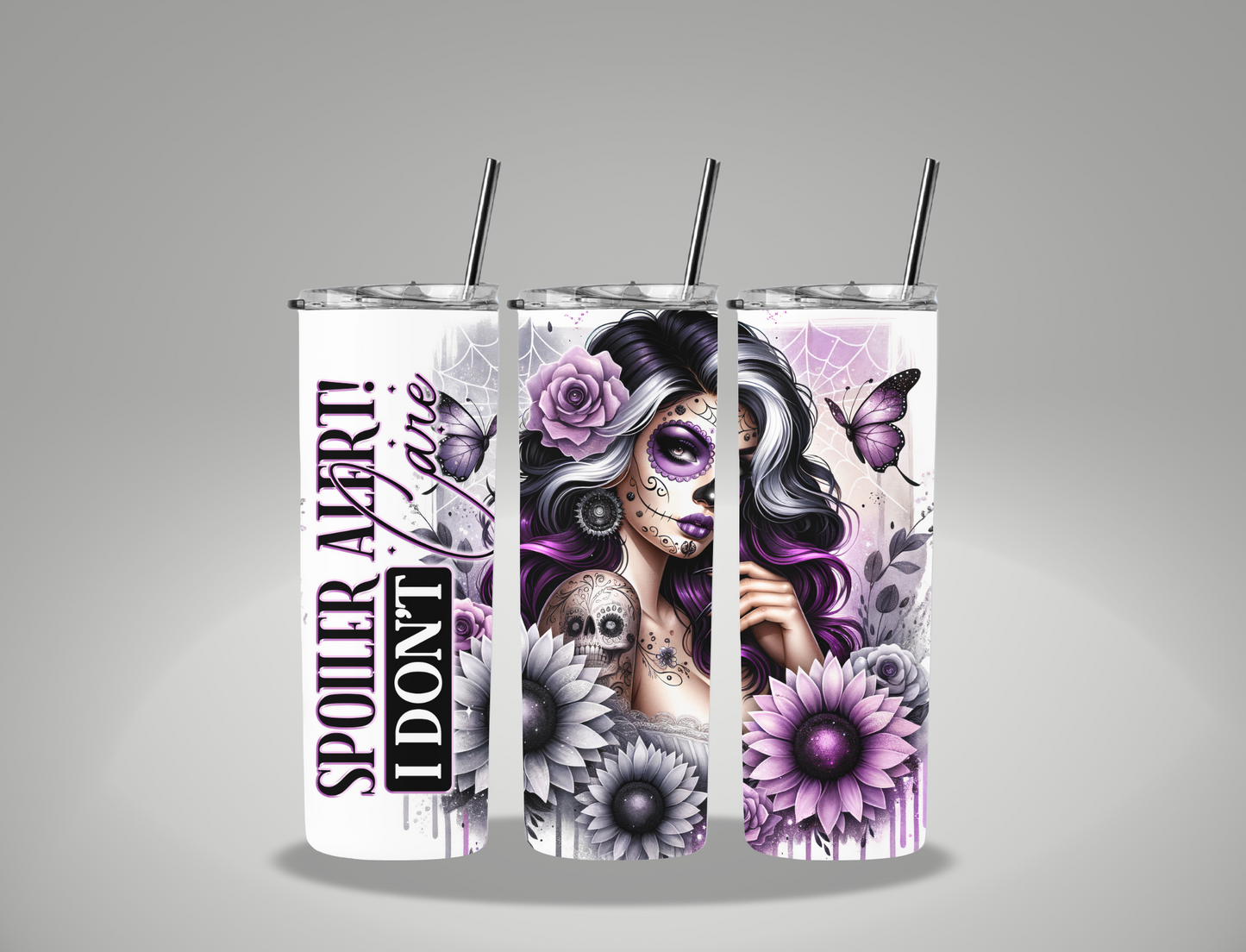 Spoiler Alert I Don't Care - 20oz Skinny Tumbler Wrap