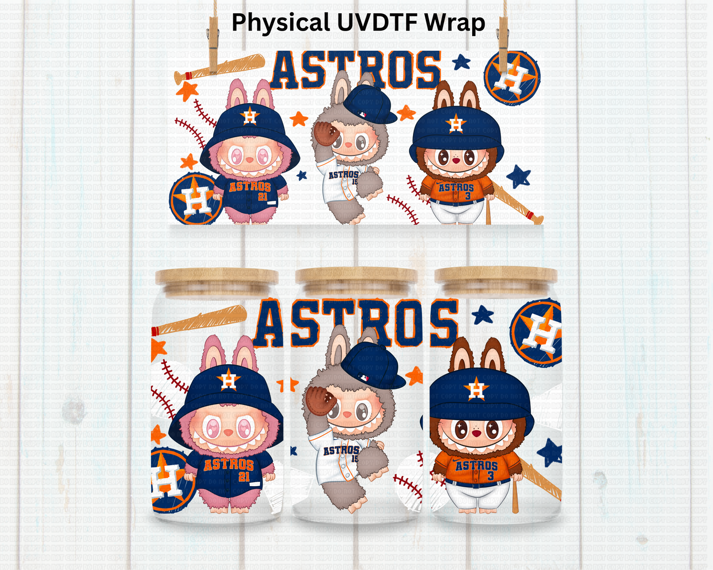 Astro Baseball LaBu Bear - 16 oz / 20 oz Libby UV DTF
