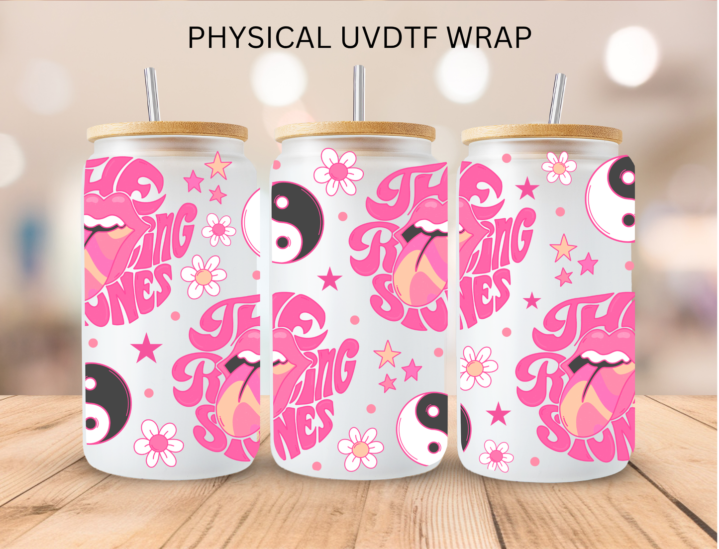 The Rolling Stone - 16 oz / 20 oz Libby UV DTF Wrap
