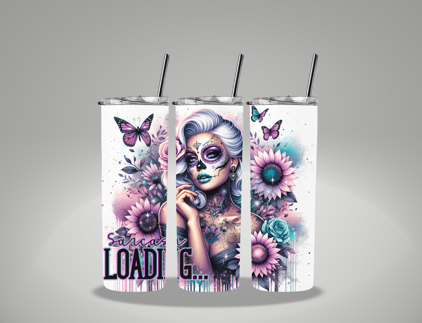 Sarcasm Loading... - 20oz Skinny Tumbler Wrap