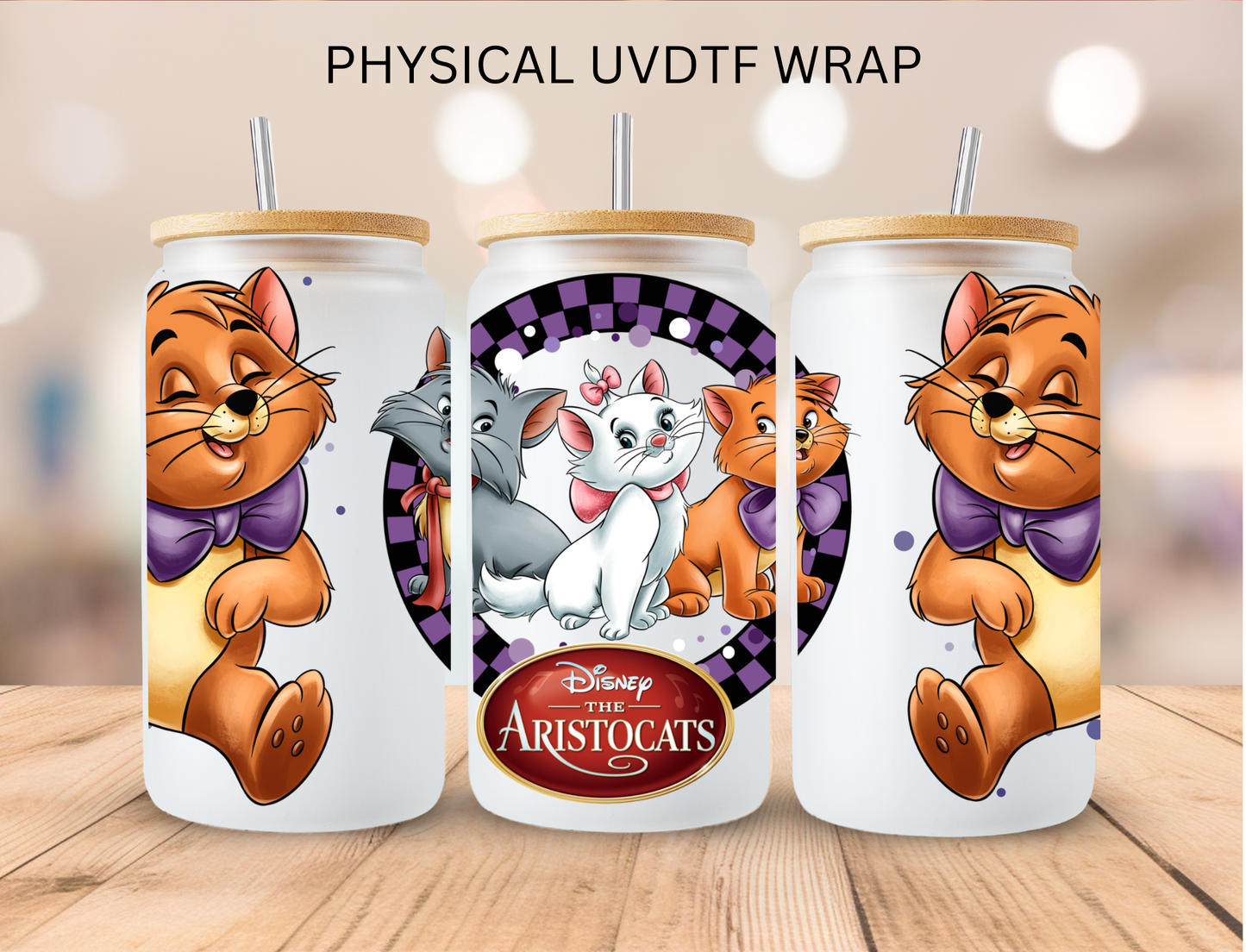 Brown Cat And Friends - 16 oz / 20 oz Libby UV DTF
