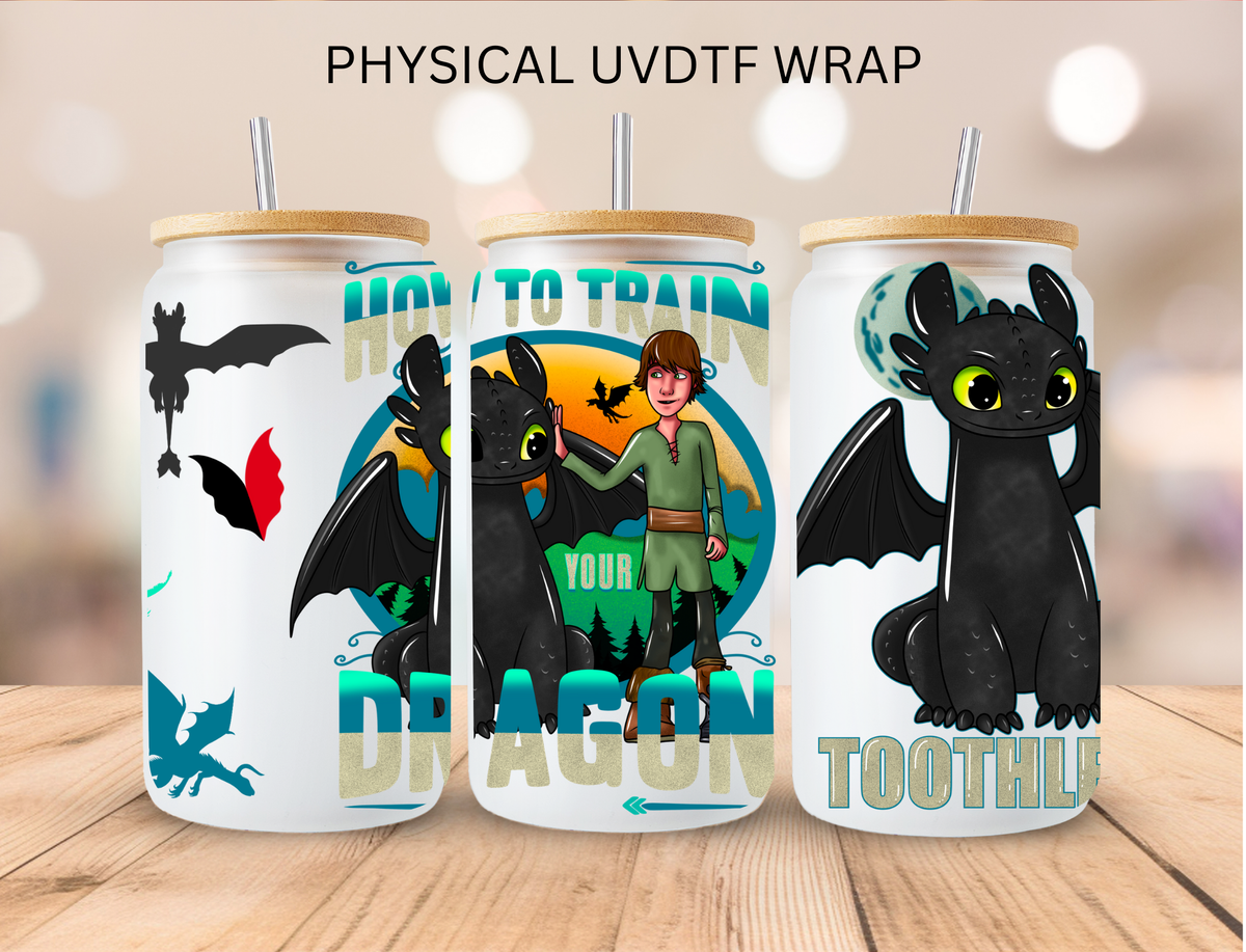 Blue Back Dragon - 16 oz / 20 oz Libby UV DTF