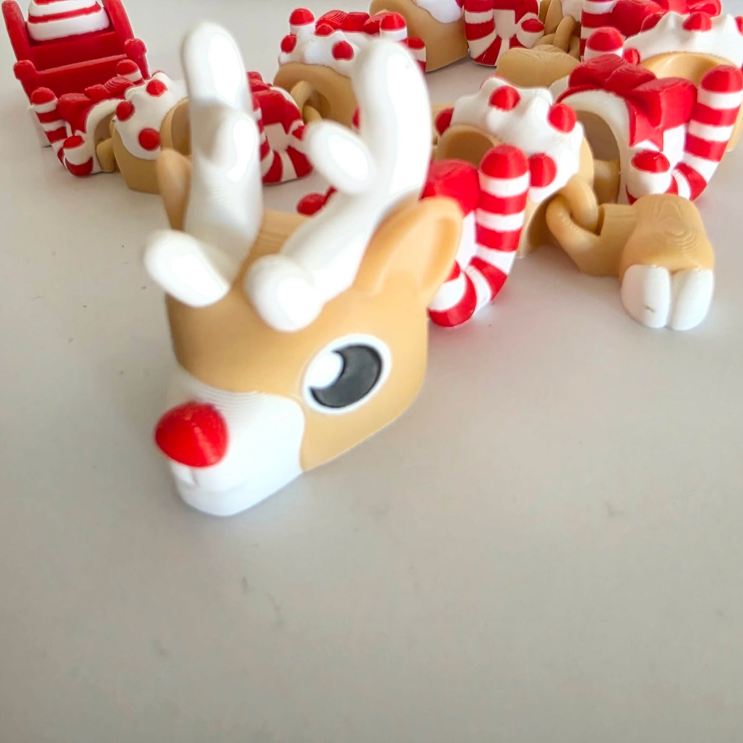 Articulated Flexi Reindeer Dragon Poseable 3D Printed Toy
