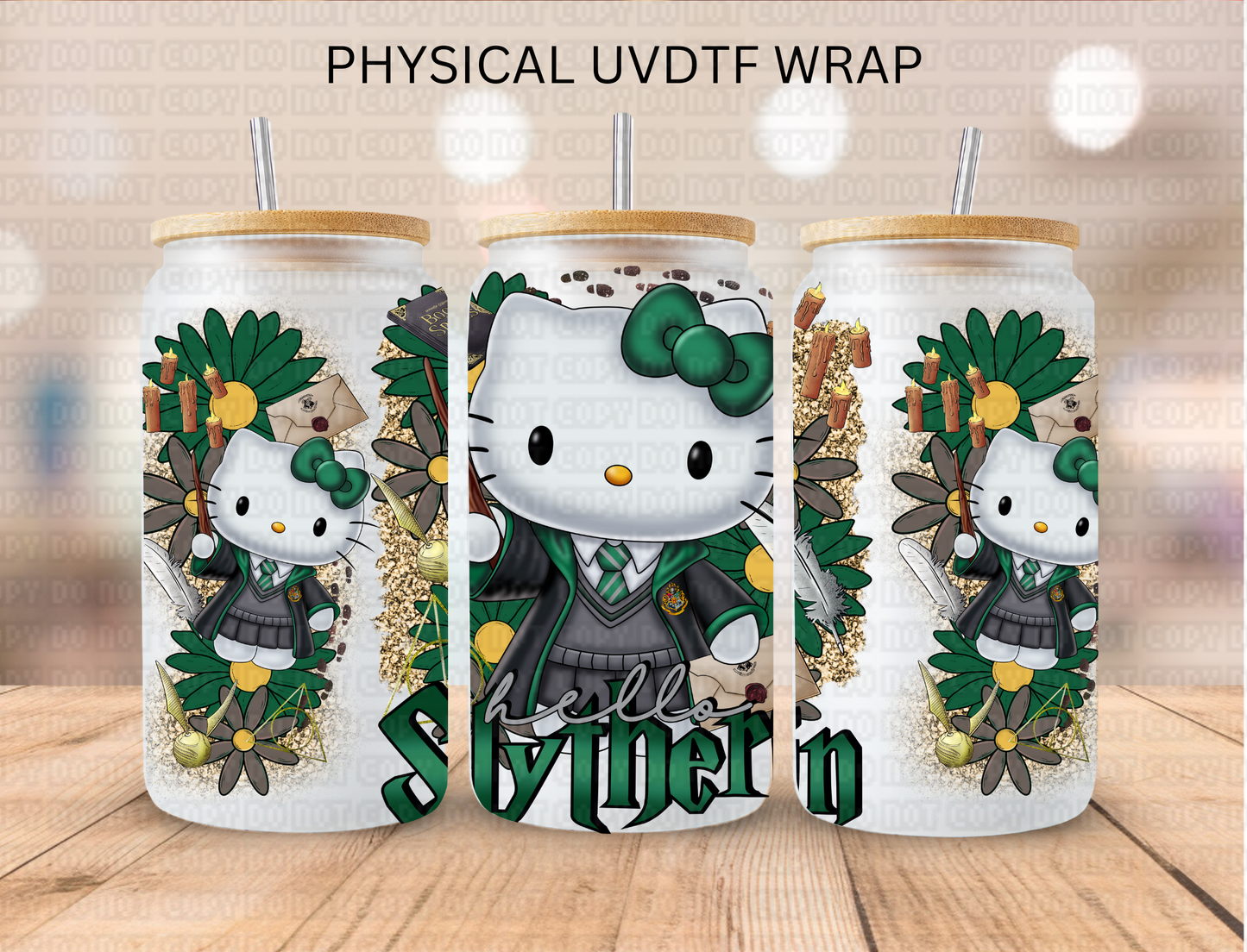 Kitty Green Wizard House - 16 oz / 20 oz Libby UV DTF