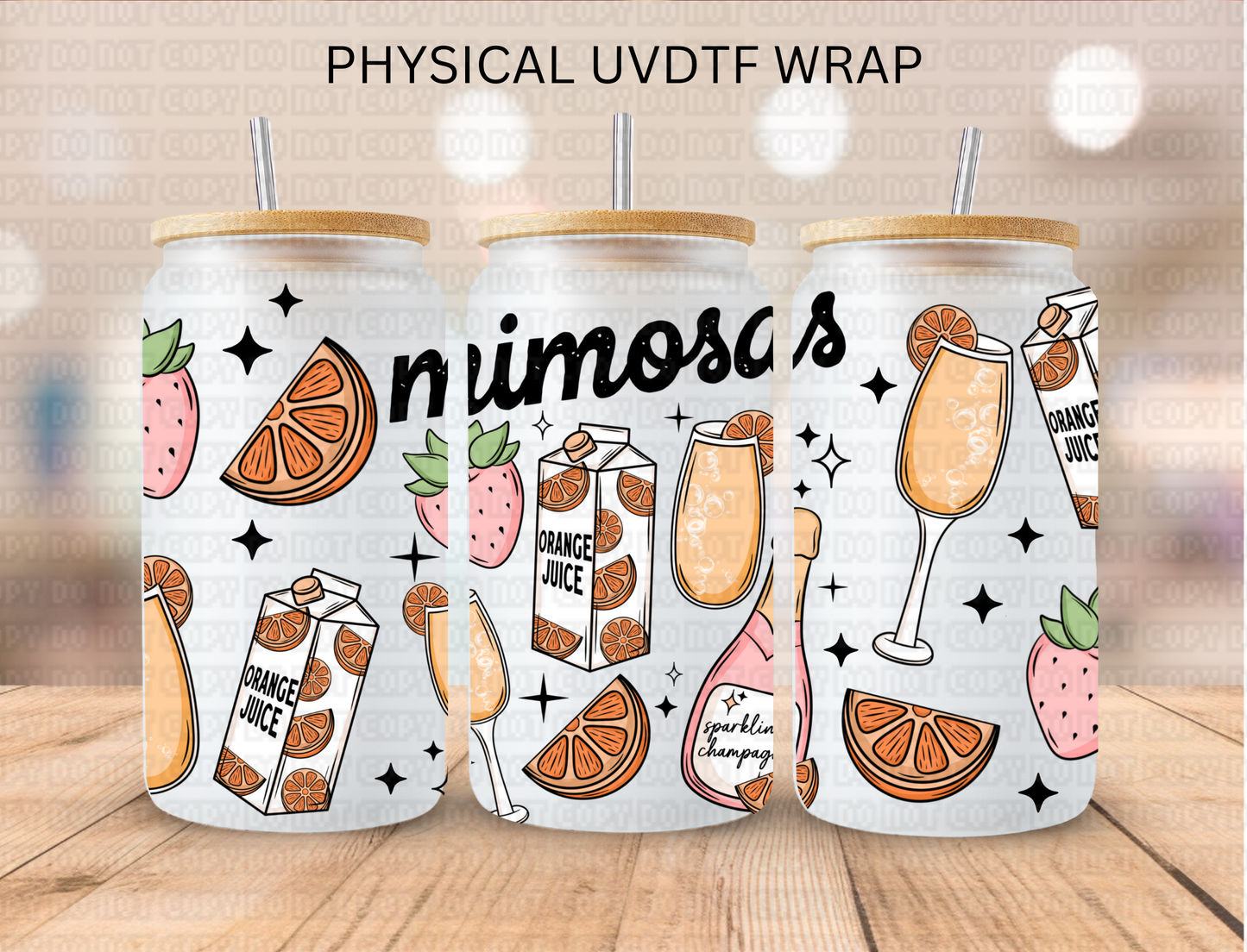 Mimosas And Orange Juice - 16 oz / 20 oz Libby UV DTF