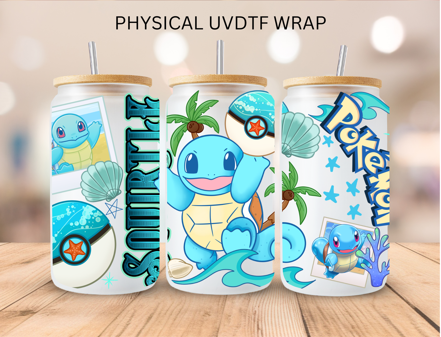 Squirt Turtle - 16 oz / 20 oz Libby UV DTF Wrap