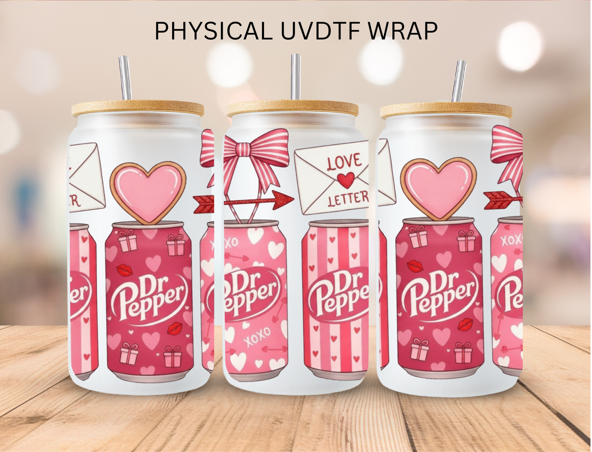 Valentines Dr Pepper - 16 oz / 20 oz Libby UV DTF
