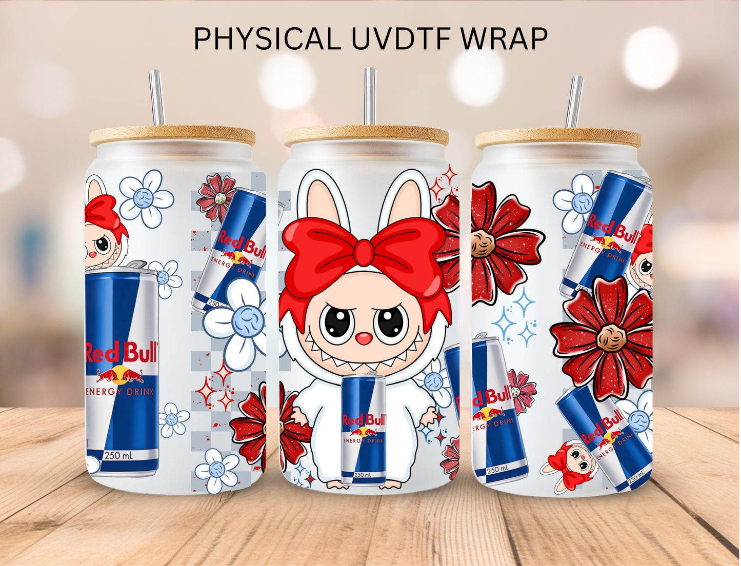 Bubu Bull Drink - 16 oz / 20 oz Libby UV DTF Wrap