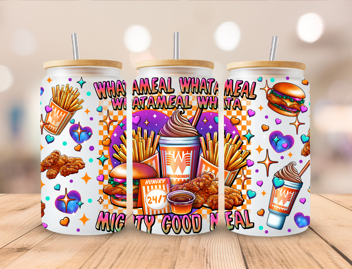 Whatameal - 16 oz Libby UV DTF Wrap EXCLUSIVE DESIGNED