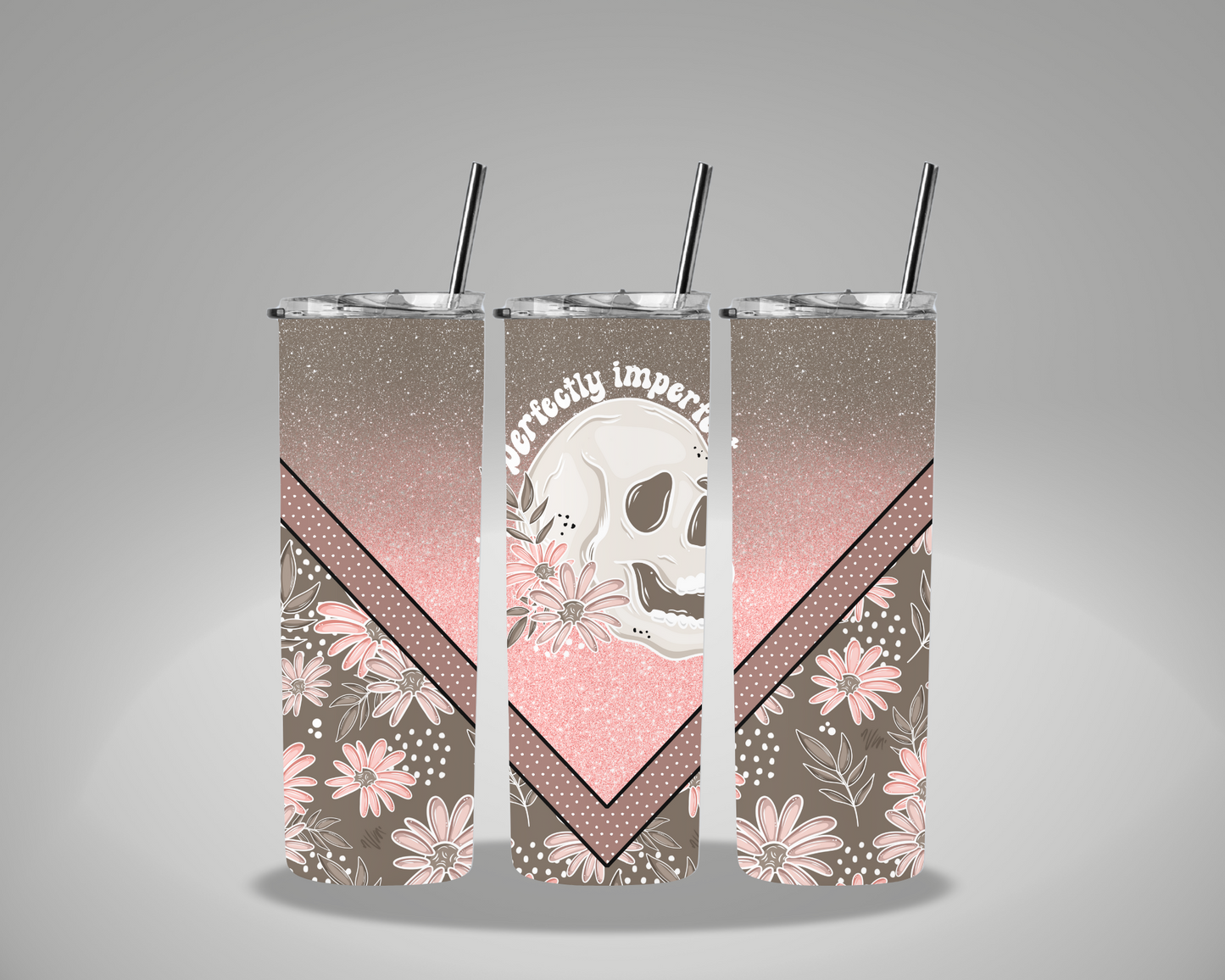 Perfectly Imperfect Skellie - 20oz Skinny Tumbler Wrap CERRAS EXCLUSIVE