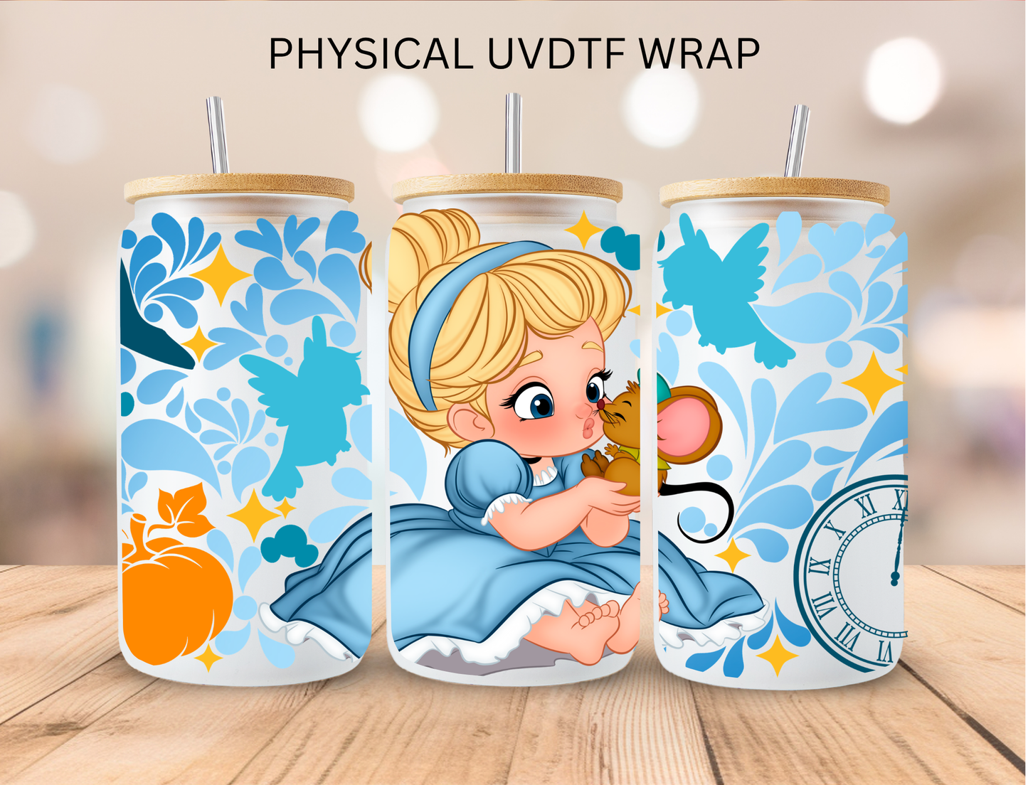 Talavera Glass Slipper Princess - 16 oz / 20 oz Libby UV DTF Wrap