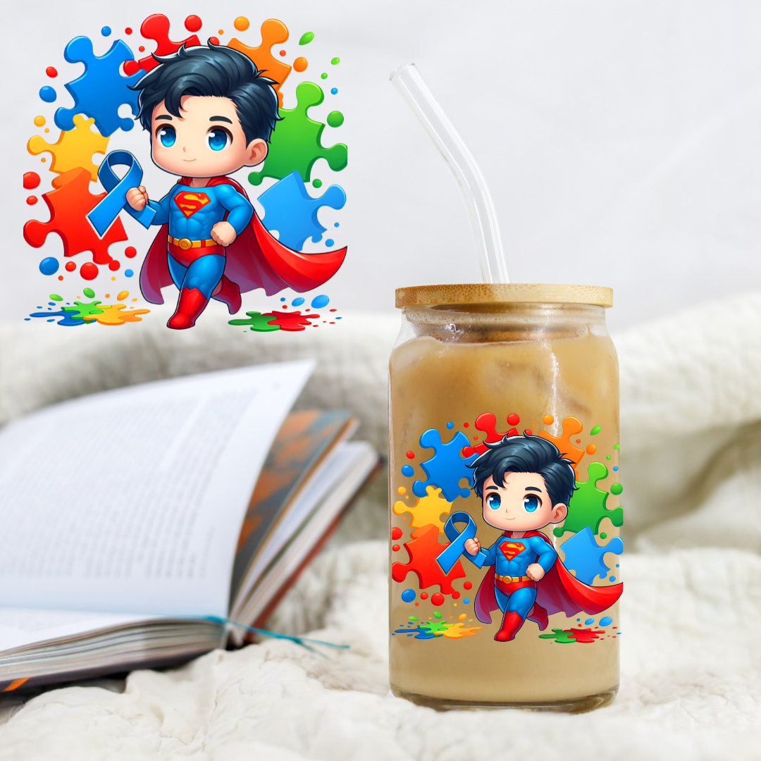 Autism Flying Hero - UV DTF Libby Decal