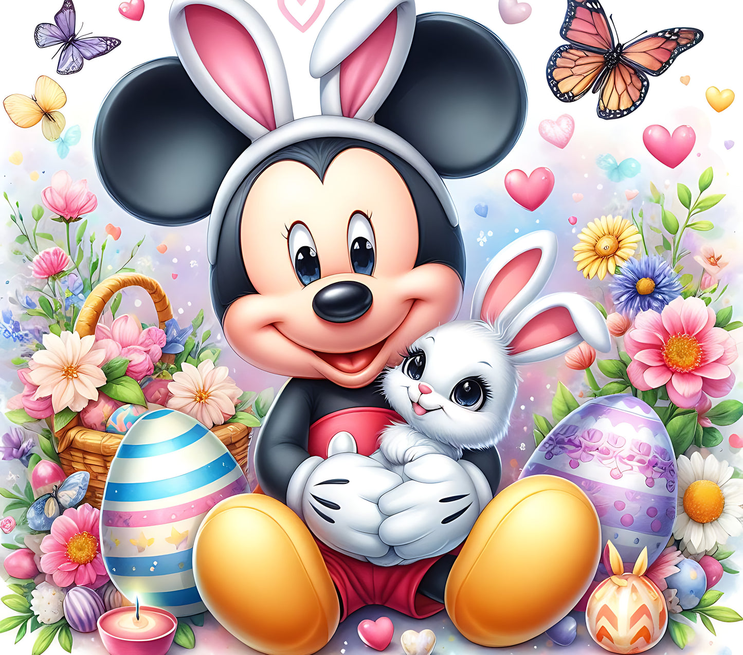 Easter Print Mouse Boy Bunny - 20 Oz Straight Sublimation Transfer