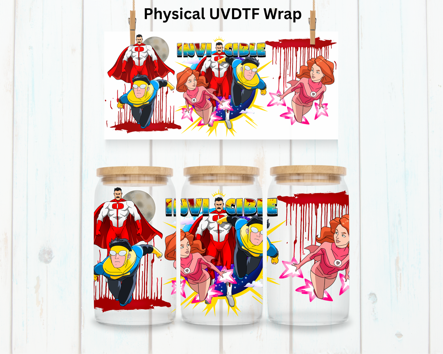 Invincible Heros - 16 oz / 20 oz Libby UV DTF