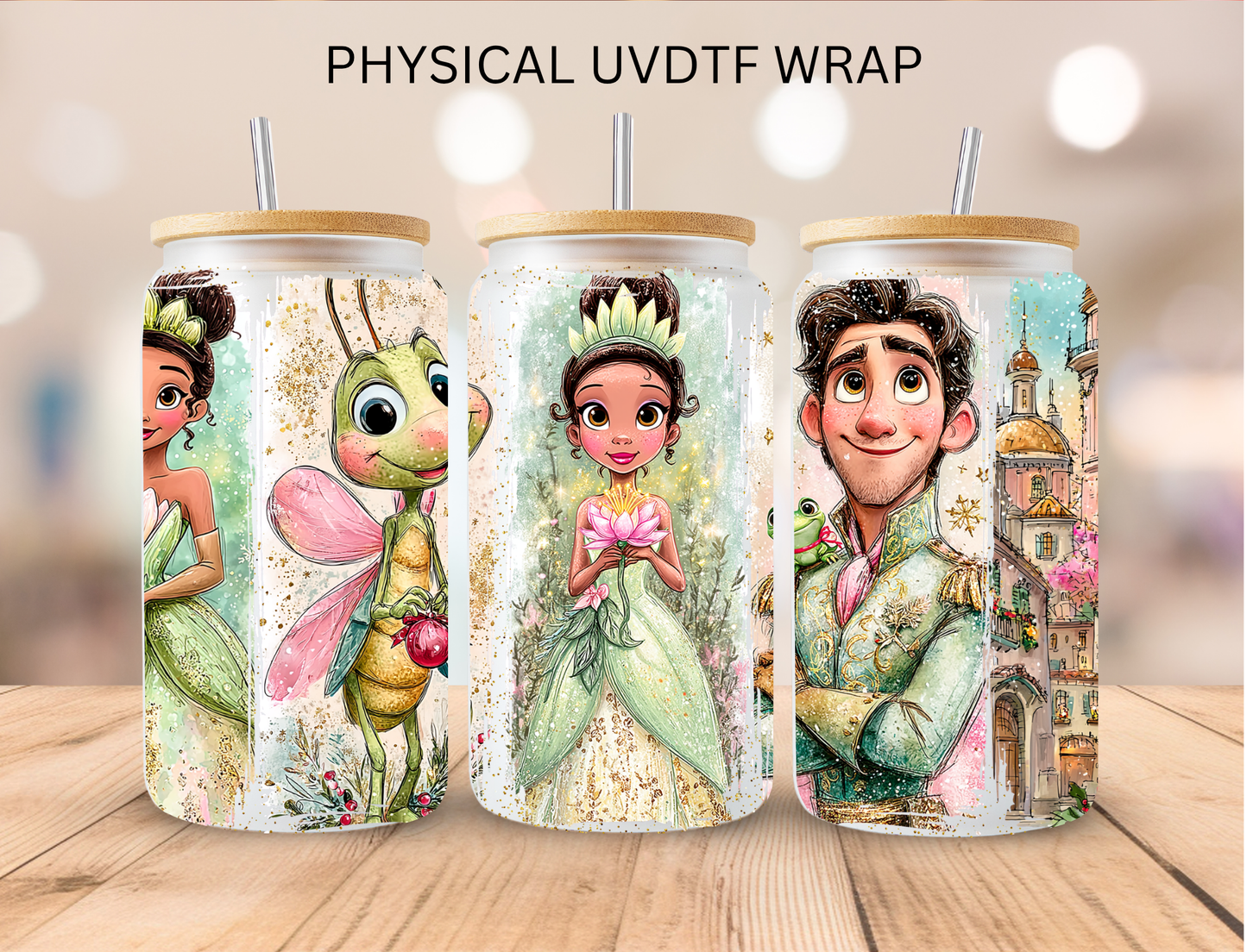 Frog Princess - 16 oz / 20 oz Libby UV DTF Wrap
