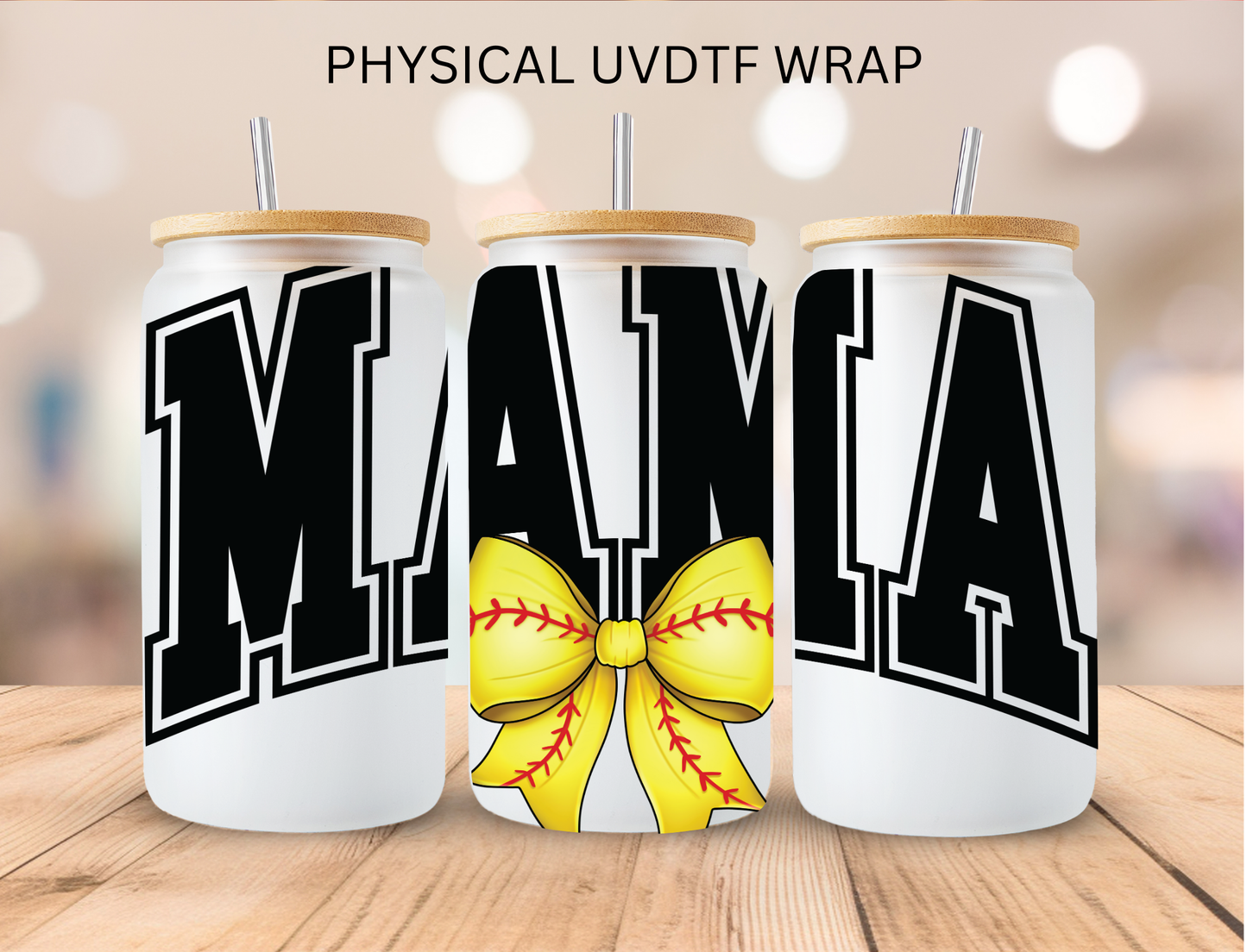 Softball Mama - 16 oz / 20 oz Libby UV DTF