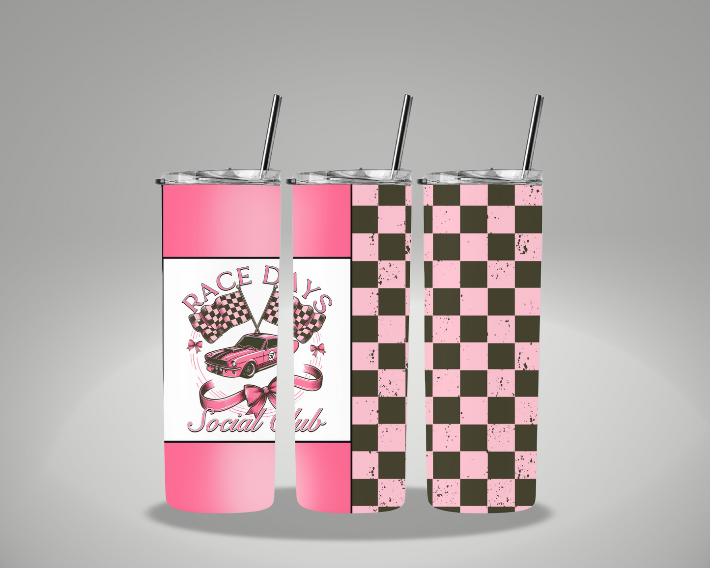 Race Days Social Club - 20oz Skinny Tumbler Wrap EEE EXCLUSIVE