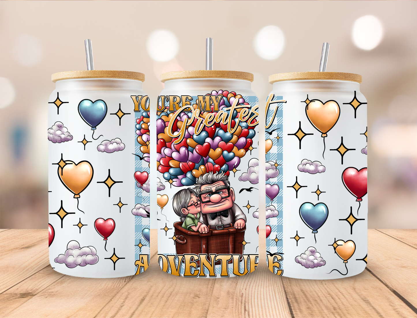 Your My Greatest Adventure - 16 oz Libby UV DTF Wrap EXCLUSIVE DESIGNED