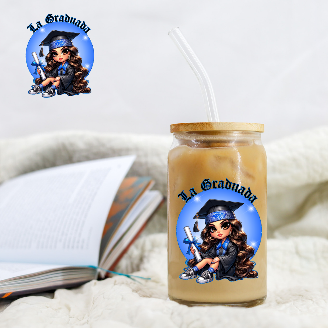 Chicano Graduation Bluet La Graduada - UV DTF Libby Decal