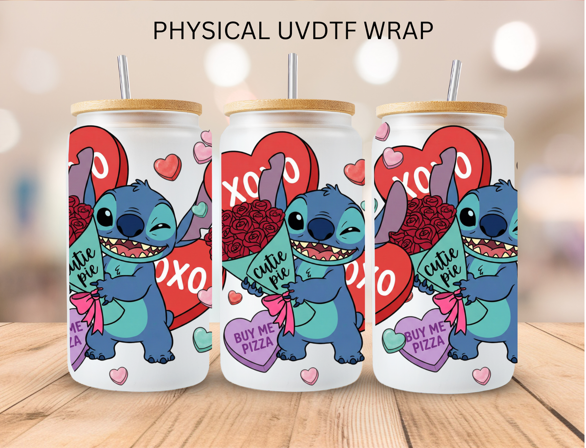 Valentine Blue Alien - 16 oz / 20 oz Libby UV DTF