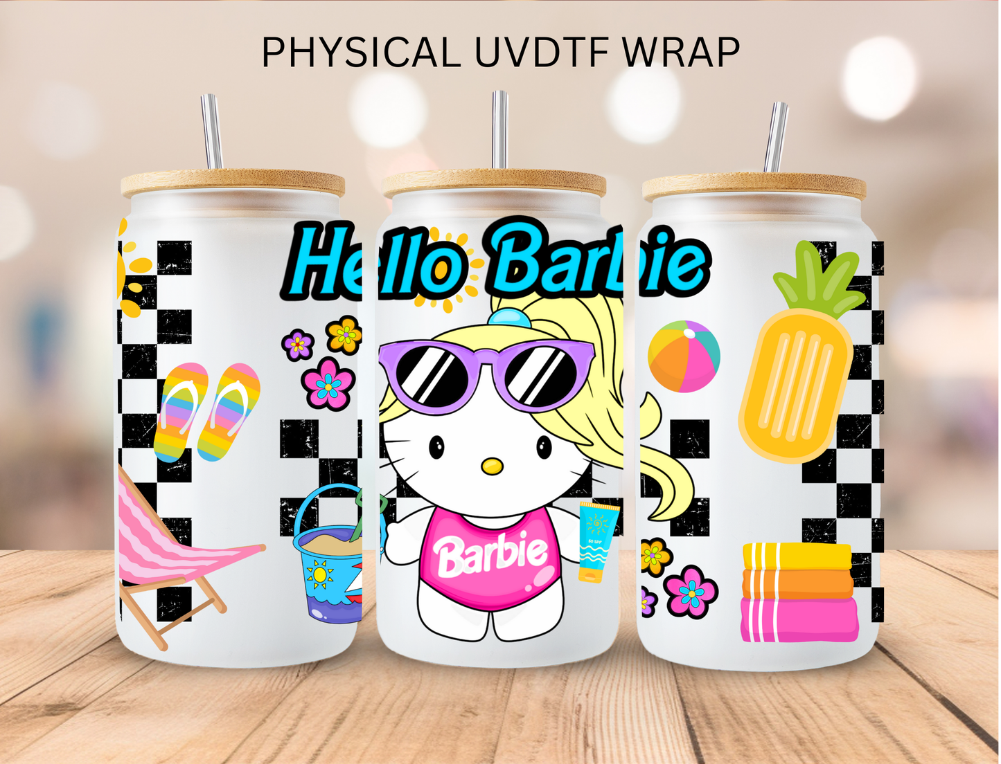 Hello Barb Kitty - 16 oz / 20 oz Libby UV DTF
