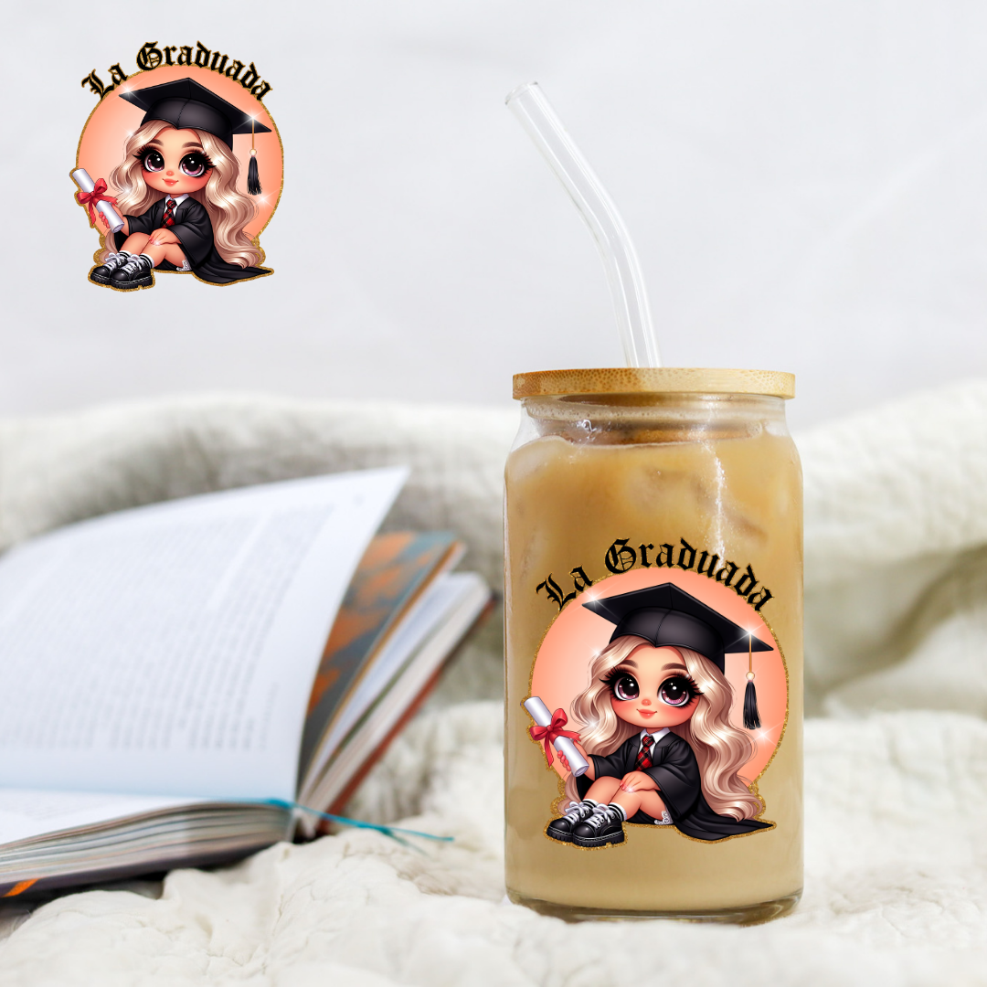 Chicano Graduation Pink La Graduada - UV DTF Libby Decal