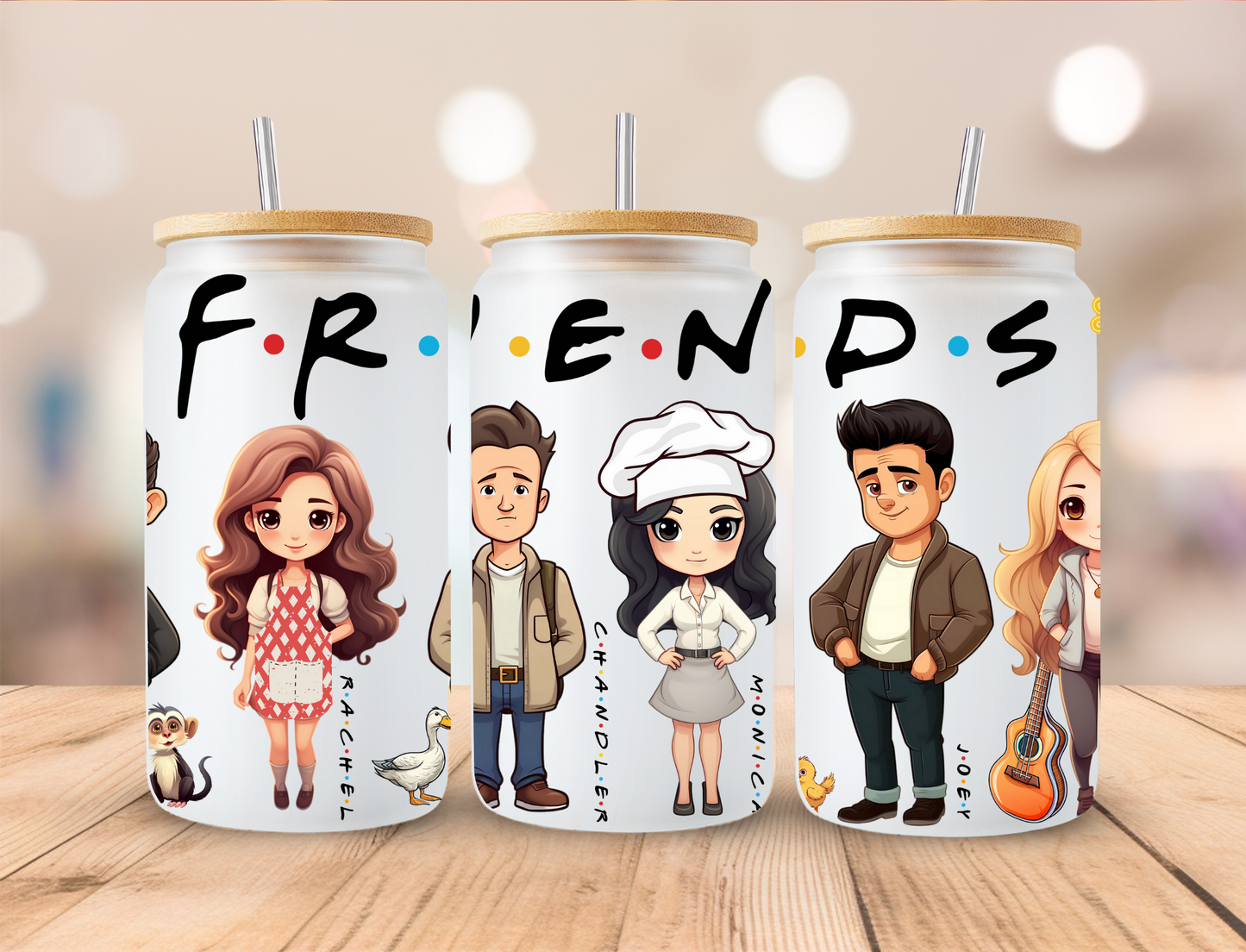 Friends Crew - 16 oz Libby UV DTF Wrap